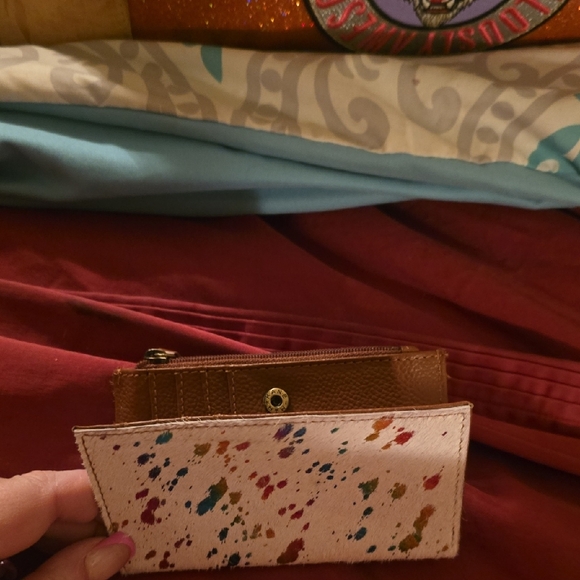 Colorful Splatter Print Wallet - Picture 2 of 3